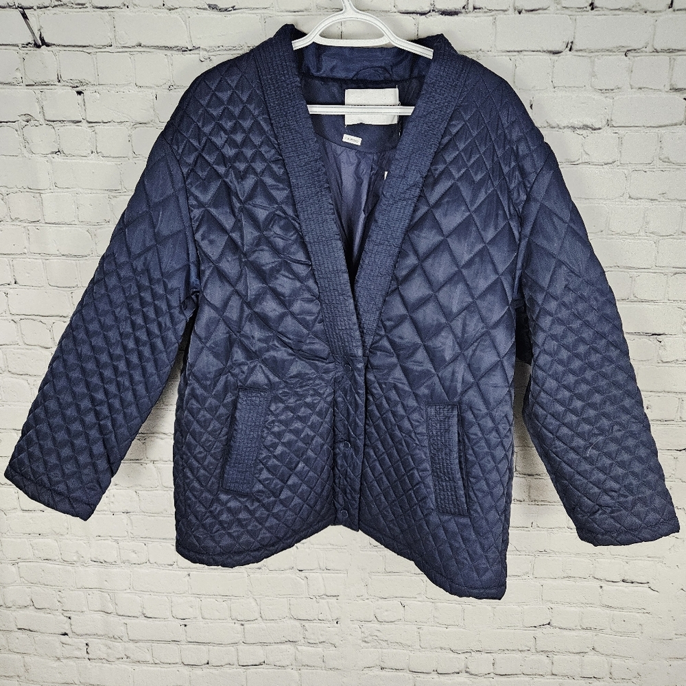 REBECCA MINKOFF | quilted snap button cottagecore jacket